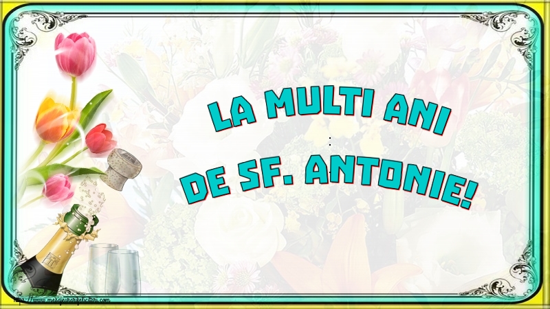 Sfantul Antonie cel Mare La multi ani de Sf. Antonie!