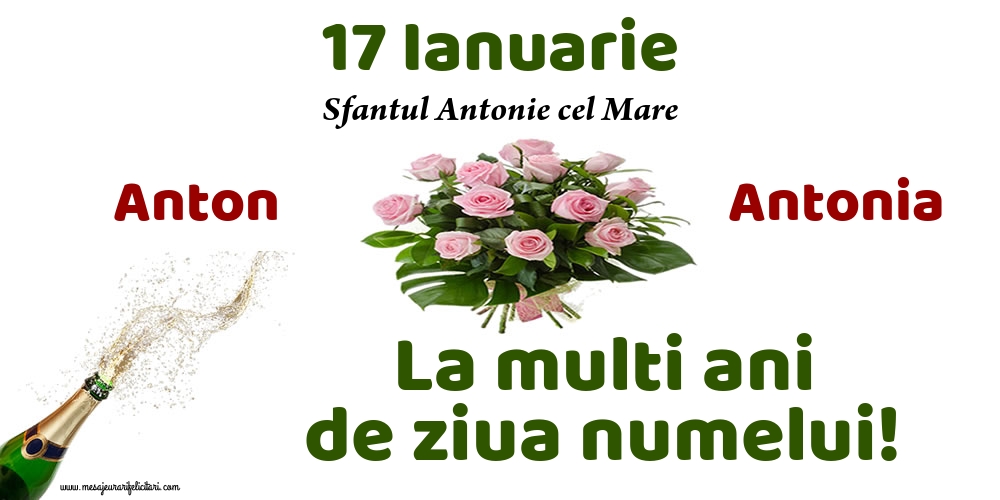 Felicitari de Sfantul Antonie cel Mare - 17 Ianuarie - Sfantul Antonie cel Mare - mesajeurarifelicitari.com