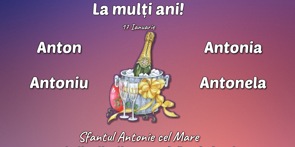 Felicitari de Sfantul Antonie cel Mare - 17 Ianuarie - Sfantul Antonie cel Mare - mesajeurarifelicitari.com