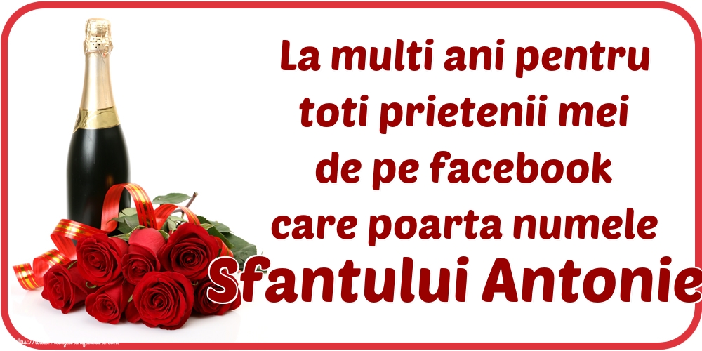 Felicitari de Sfantul Antonie cel Mare - La multi ani pentru toti prietenii mei de pe facebook care poarta numele Sfantului Antonie! - mesajeurarifelicitari.com