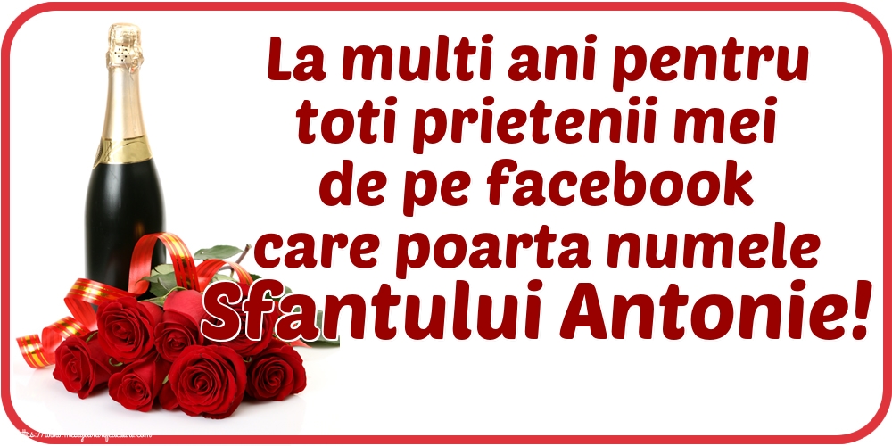 Sfantul Antonie cel Mare La multi ani pentru toti prietenii mei de pe facebook care poarta numele Sfantului Antonie!