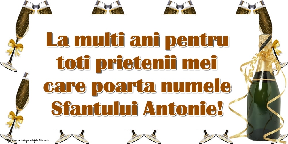 Sfantul Antonie cel Mare La multi ani pentru toti prietenii mei care poarta numele Sfantului Antonie!