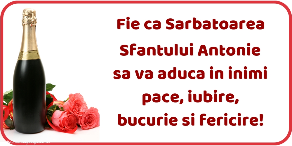 Sfantul Antonie cel Mare Fie ca Sarbatoarea Sfantului Antonie sa va aduca in inimi pace, iubire, bucurie si fericire!