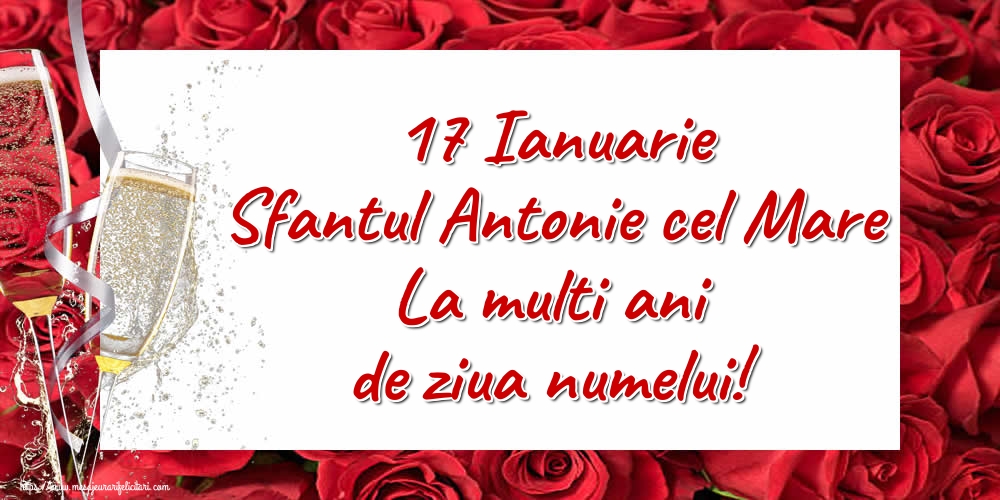 Felicitari de Sfantul Antonie cel Mare - 17 Ianuarie Sfantul Antonie cel Mare La multi ani de ziua numelui! - mesajeurarifelicitari.com
