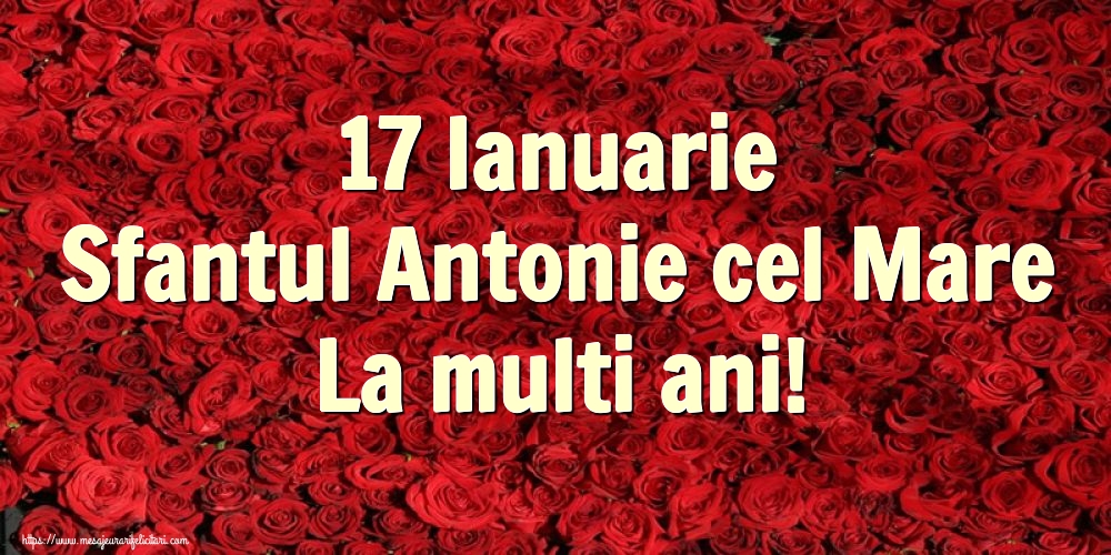 Felicitari de Sfantul Antonie cel Mare - 17 Ianuarie Sfantul Antonie cel Mare La multi ani! - mesajeurarifelicitari.com