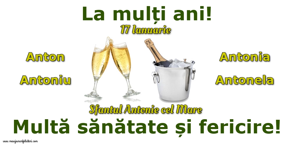 Felicitari de Sfantul Antonie cel Mare - 17 Ianuarie - Sfantul Antonie cel Mare - mesajeurarifelicitari.com