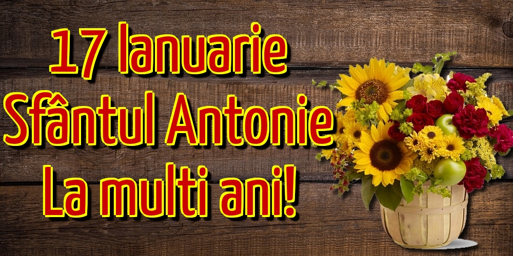 17 Ianuarie Sfântul Antonie La multi ani!