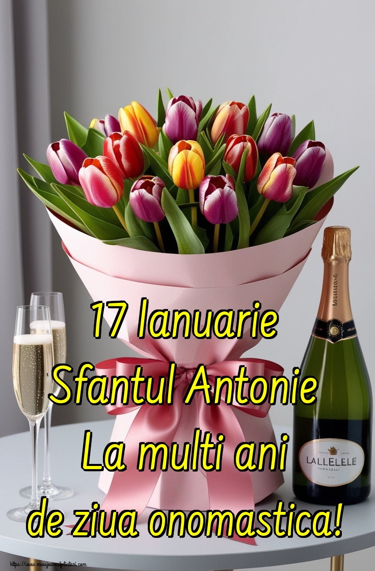 Felicitari de Sfantul Antonie cel Mare - 17 Ianuarie Sfantul Antonie La multi ani de ziua onomastica! - mesajeurarifelicitari.com