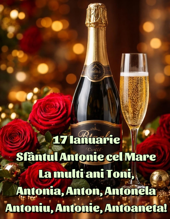 17 Ianuarie Sfântul Antonie cel Mare La multi ani Toni, Antonia, Anton, Antonela Antoniu, Antonie, Antoaneta!