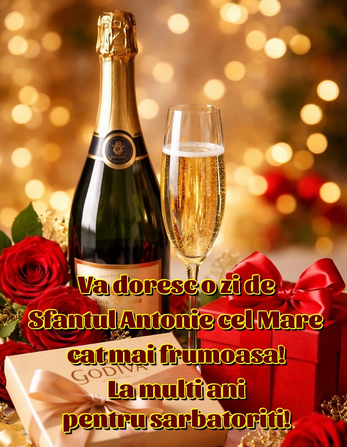 Va doresc o zi de Sfantul Antonie cel Mare cat mai frumoasa! La multi ani pentru sarbatoriti!