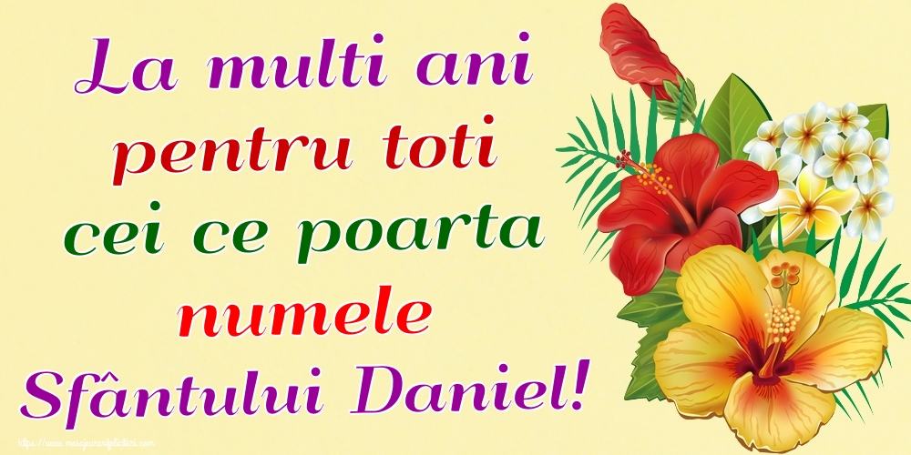 La multi ani pentru toti cei ce poarta numele Sfântului Daniel!