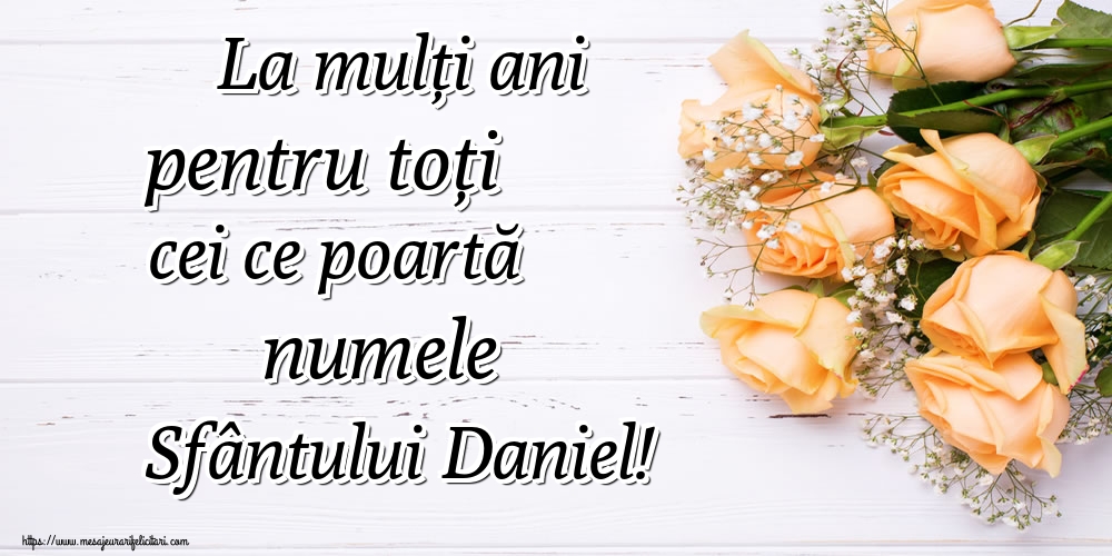 La mulți ani pentru toți cei ce poartă numele Sfântului Daniel!