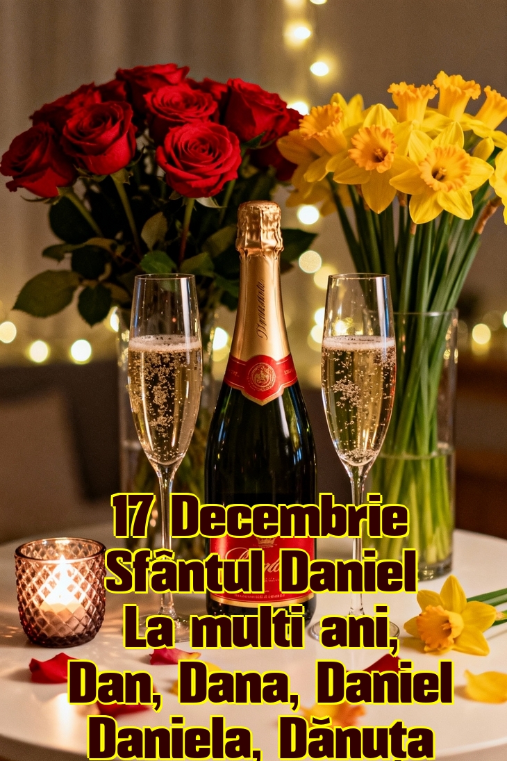 17 Decembrie Sfântul Daniel La multi ani, Dan, Dana, Daniel Daniela, Dănuța