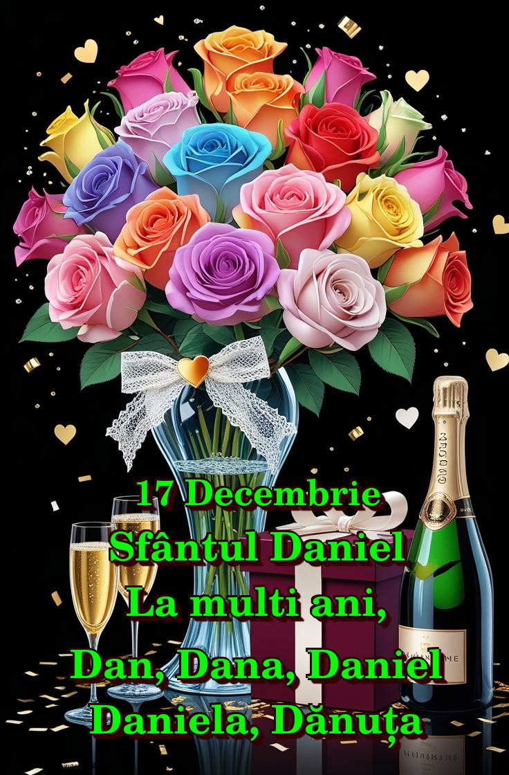 17 Decembrie Sfântul Daniel La multi ani, Dan, Dana, Daniel Daniela, Dănuța