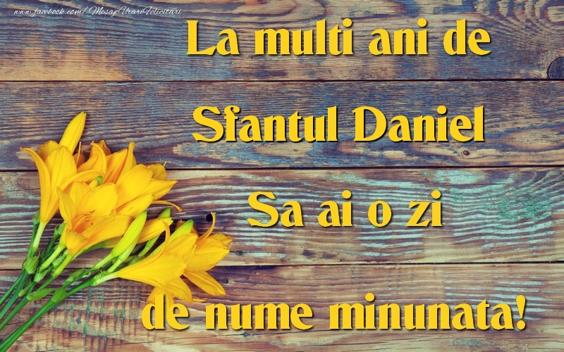 Felicitari de Sfantul Daniel - Sfantul Daniel - mesajeurarifelicitari.com