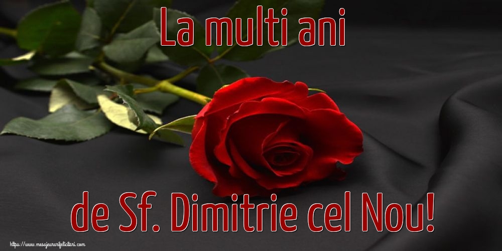 Felicitari de Sfântul Dimitrie cel Nou cu flori - La multi ani de Sf. Dimitrie cel Nou!