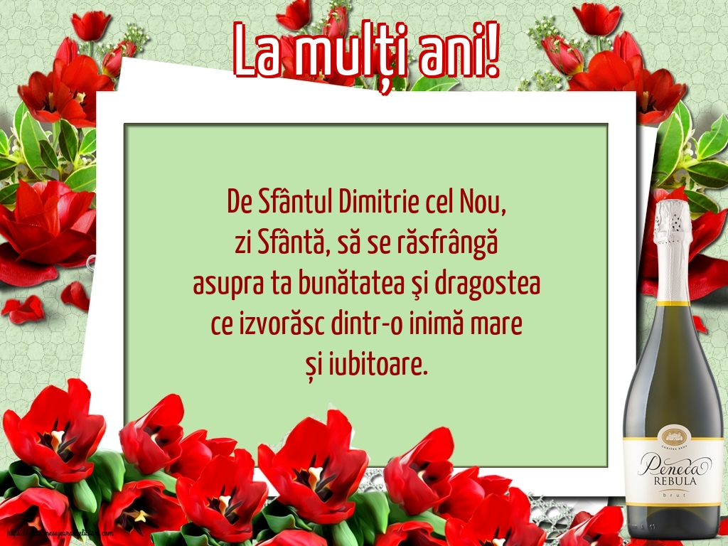 Felicitari de Sfântul Dimitrie cel Nou - La mulți ani!