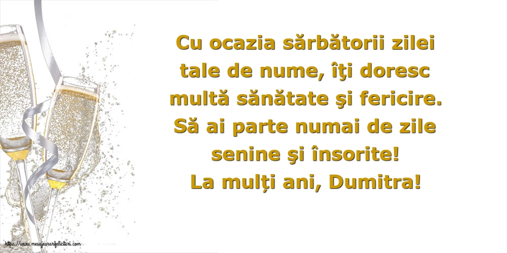 La mulți ani, Dumitra!