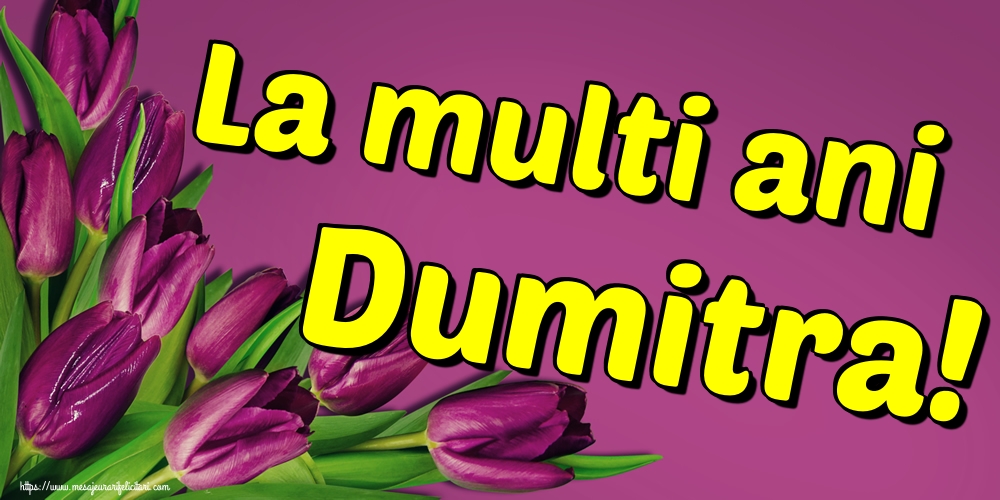 La multi ani Dumitra!