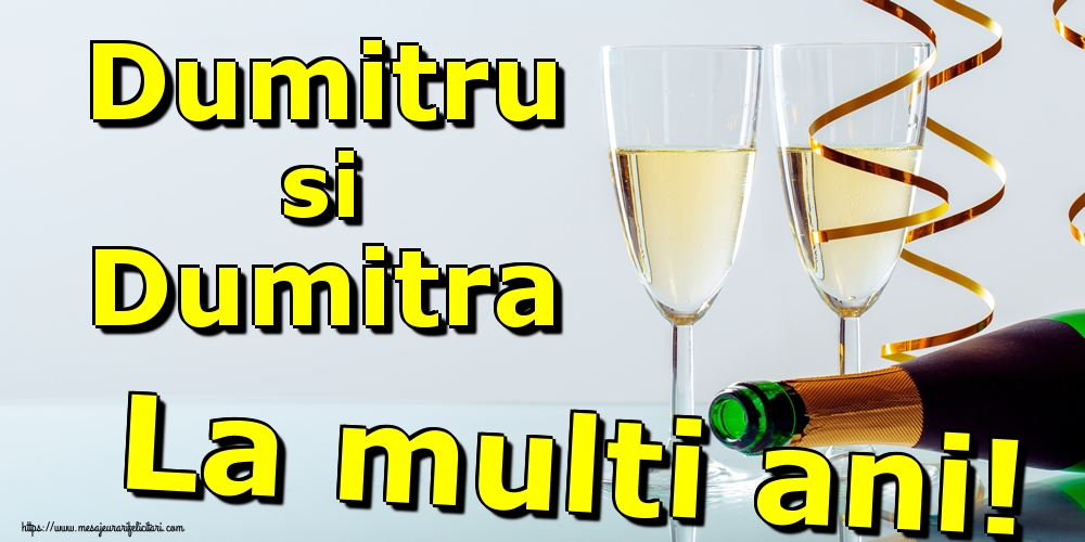 Felicitari de Sfântul Dimitrie cel Nou - Dumitru si Dumitra La multi ani! - mesajeurarifelicitari.com