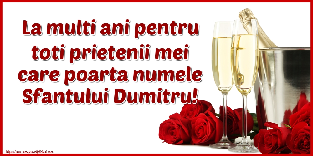 Sfantul Dumitru La multi ani pentru toti prietenii mei care poarta numele Sfantului Dumitru!