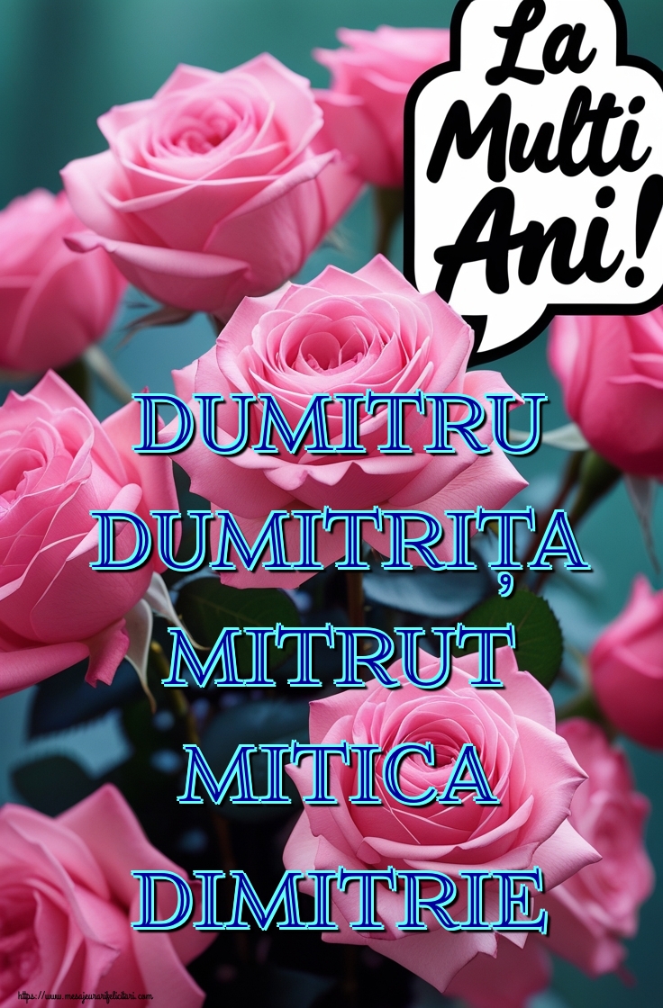 Dumitru Dumitrița Mitrut Mitica Dimitrie