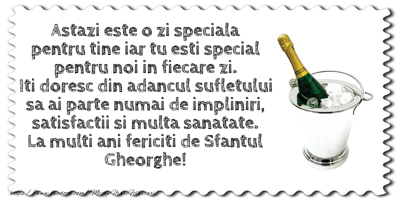 La multi ani fericiti de Sfantul Gheorghe!