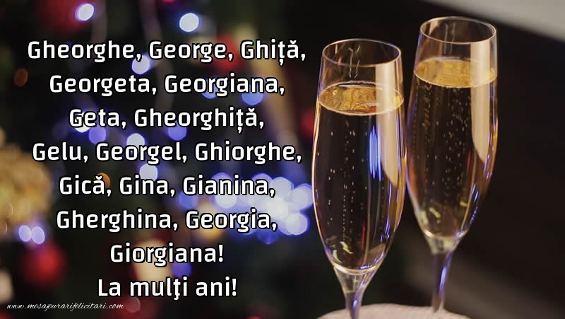 La multi ani de Sfantul Gheorghe!