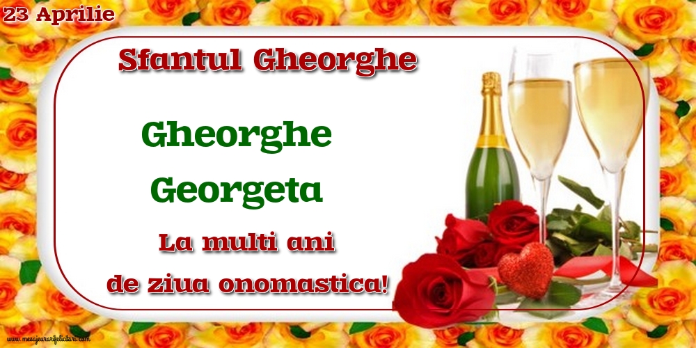 Felicitari de Sfantul Gheorghe - 23 Aprilie - Sfantul Gheorghe - mesajeurarifelicitari.com