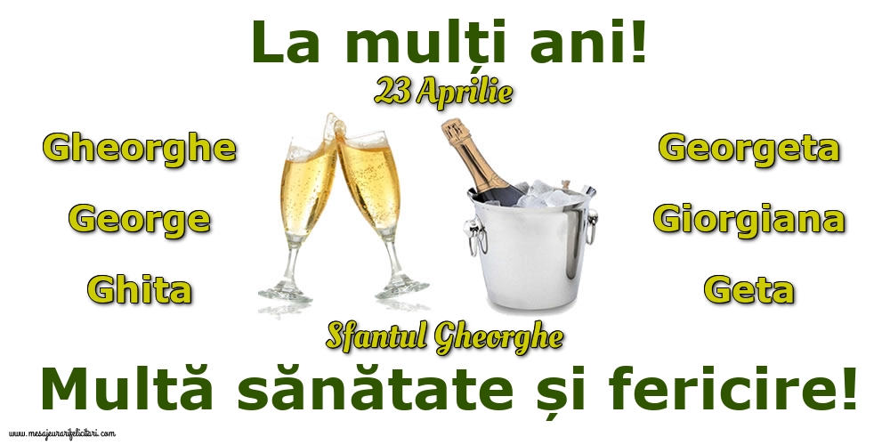 Felicitari de Sfantul Gheorghe - 23 Aprilie - Sfantul Gheorghe - mesajeurarifelicitari.com