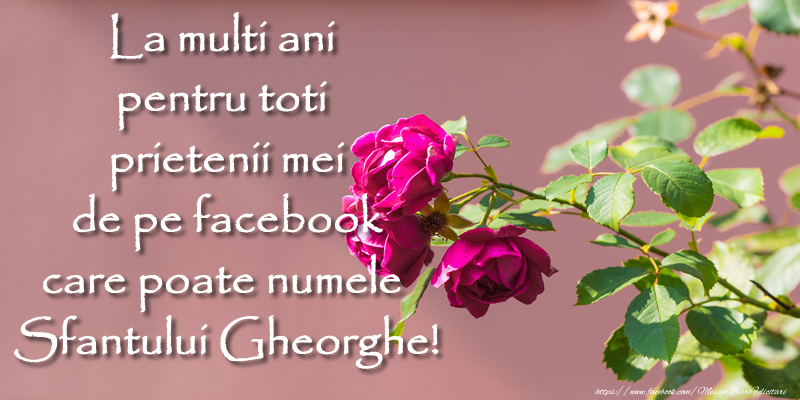 Cele mai apreciate felicitari de Sfantul Gheorghe - La multi ani pentru toti prietenii mei de pe facebook care poate numele Sfantului Gheorghe!
