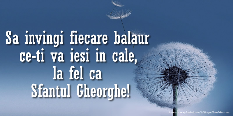 Felicitari de Sfantul Gheorghe - Sa invingi fiecare balaur ce-ti va iesi in cale, la fel ca Sfantul Gheorghe! - mesajeurarifelicitari.com