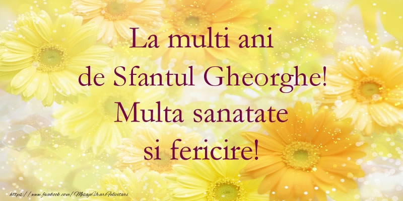 La multi ani de Sfantul Gheorghe! Multa sanatate si fericire!
