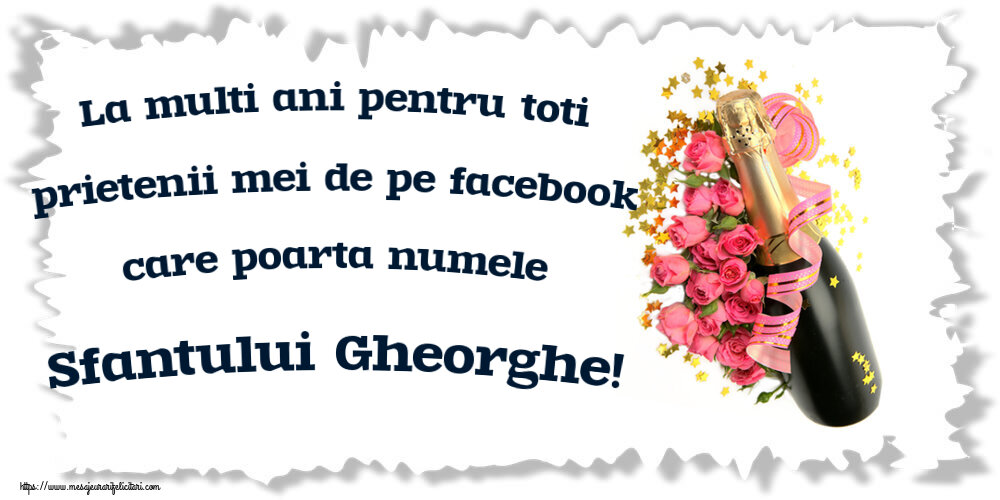 La multi ani pentru toti prietenii mei de pe facebook care poarta numele Sfantului Gheorghe!
