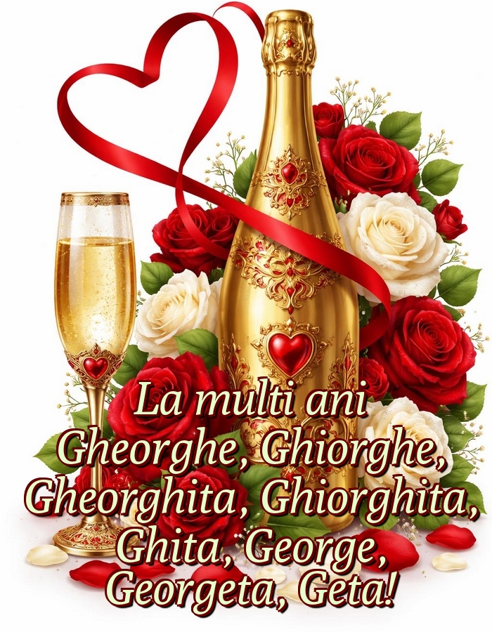 Felicitari de Sfantul Gheorghe - La multi ani Gheorghe, Ghiorghe, Gheorghita, Ghiorghita, Ghita, George, Georgeta, Geta! - mesajeurarifelicitari.com