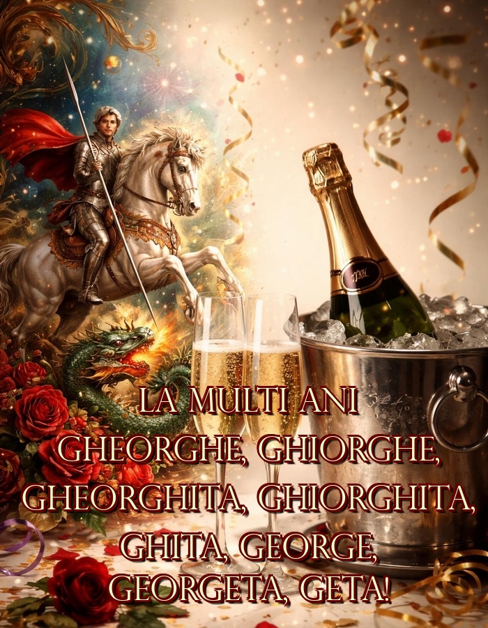 La multi ani Gheorghe, Ghiorghe, Gheorghita, Ghiorghita, Ghita, George, Georgeta, Geta!