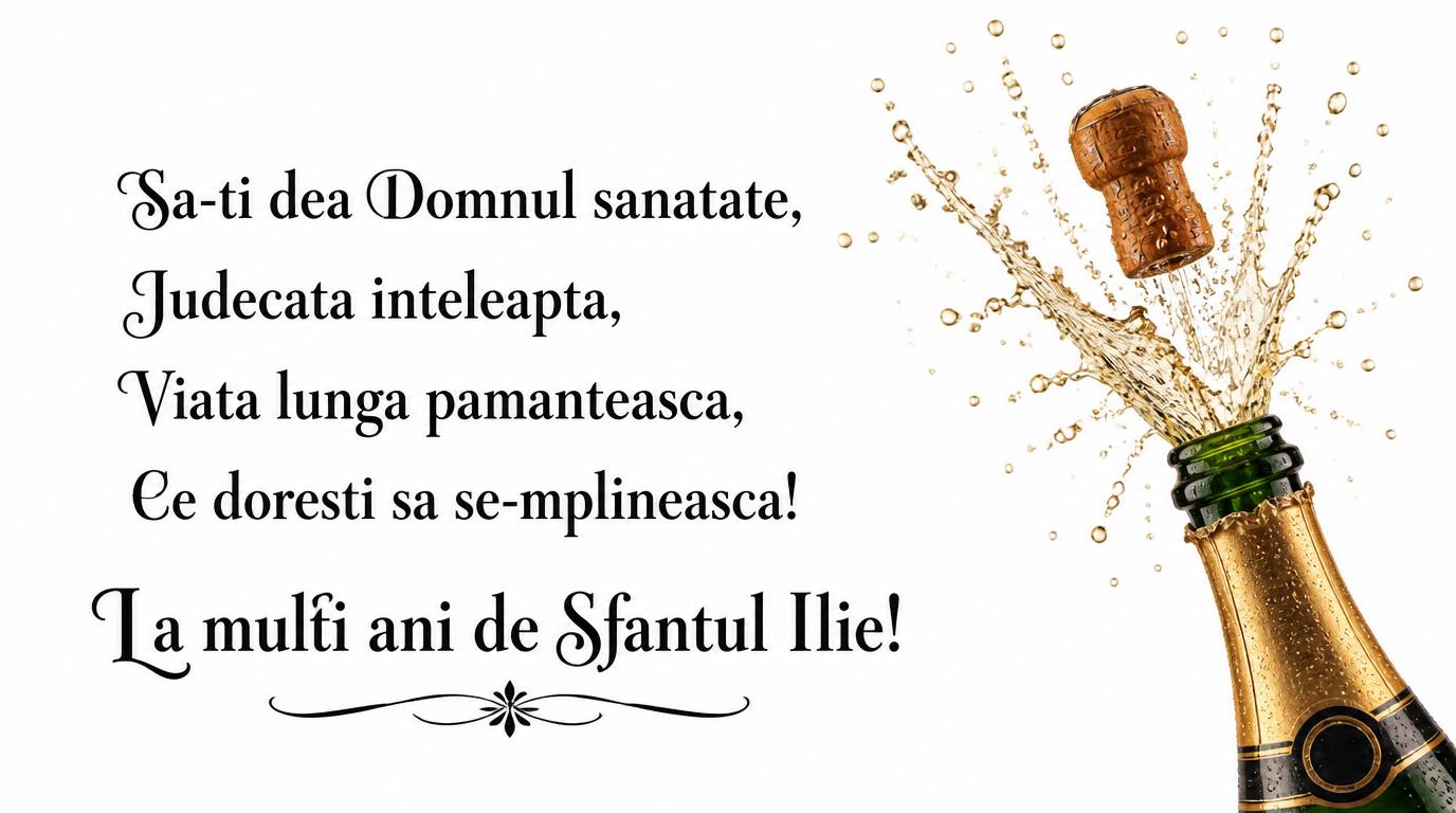 Felicitari de Sfantul Ilie - Sa-ti dea Domnul sanatate, Judecata inteleapta, Viata lunga pamanteasca, Ce doresti sa se-mplineasca! La multi ani de Sfantul Ilie! - mesajeurarifelicitari.com
