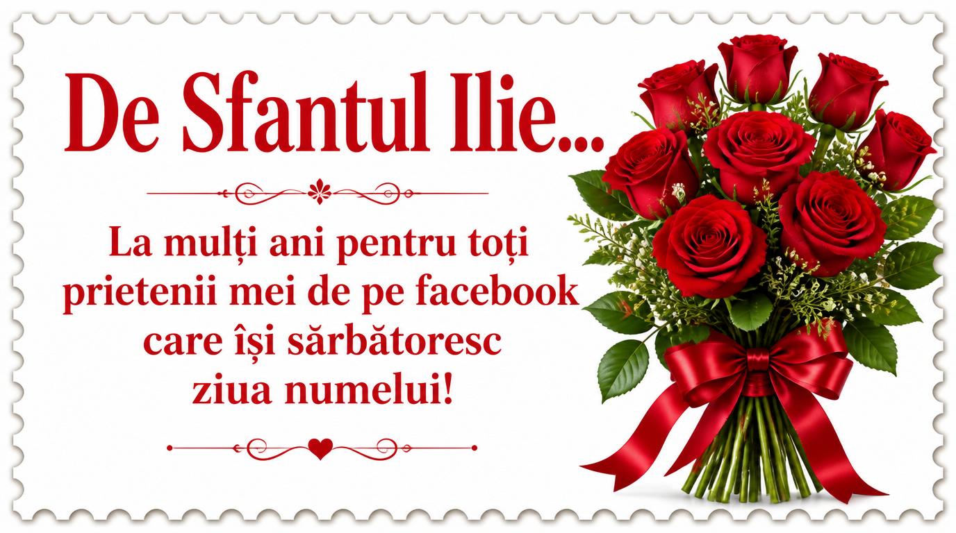 Felicitari de Sfantul Ilie - De Sfantul Ilie ... La multi ani pentru toti prietenii mei de pe facebook care isi sarbatoresc ziua numelui! - mesajeurarifelicitari.com
