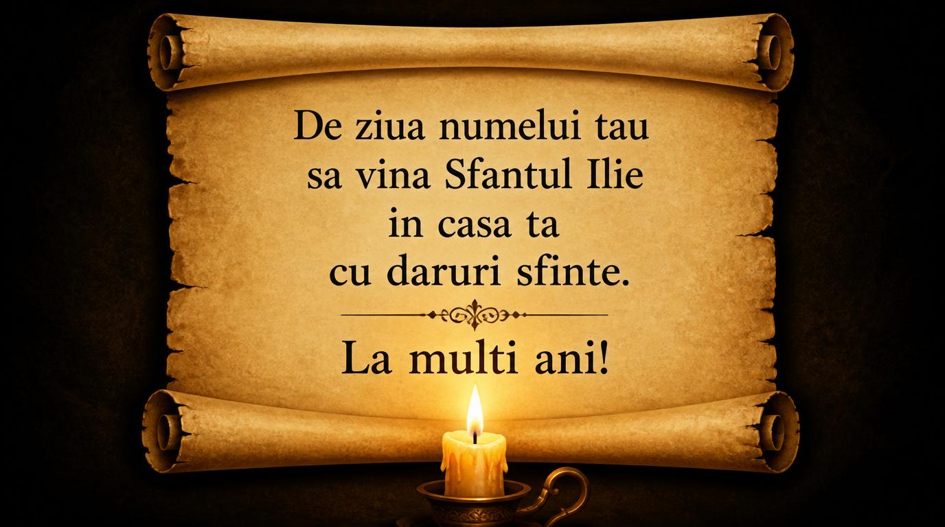 Felicitari de Sfantul Ilie - De ziua numelui tau sa vina Sfantul Ilie in casa ta cu daruri sfinte.  La multi ani! - mesajeurarifelicitari.com