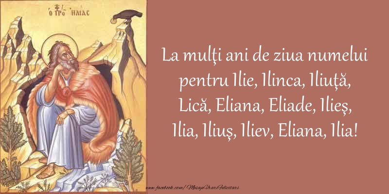 La mulţi ani de ziua numelui pentru Ilie