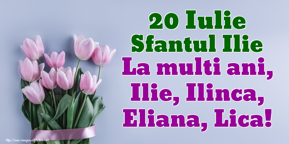 20 Iulie Sfantul Ilie La multi ani, Ilie, Ilinca, Eliana, Lica!