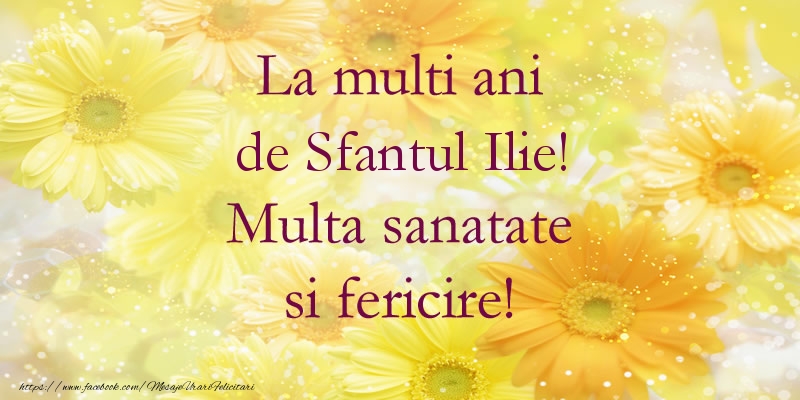 La multi ani de Sfantul Ilie! Multa sanatate si fericire!
