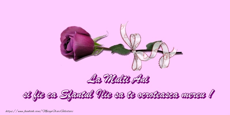 La multi ani si fie ca Sfantul Ilie sa te ocroteasca mereu!