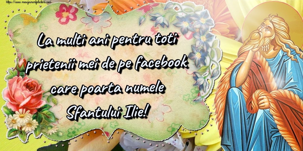 La multi ani pentru toti prietenii mei de pe facebook care poarta numele Sfantului Ilie!