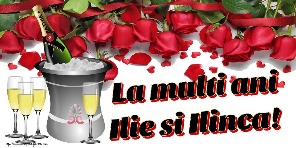 Felicitari de Sfantul Ilie - La multi ani Ilie si Ilinca! ~ șampanie în frapieră - mesajeurarifelicitari.com