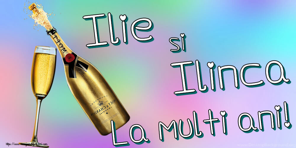 Felicitari de Sfantul Ilie - Ilie si Ilinca La multi ani! ~ șampanie cu pahar - mesajeurarifelicitari.com
