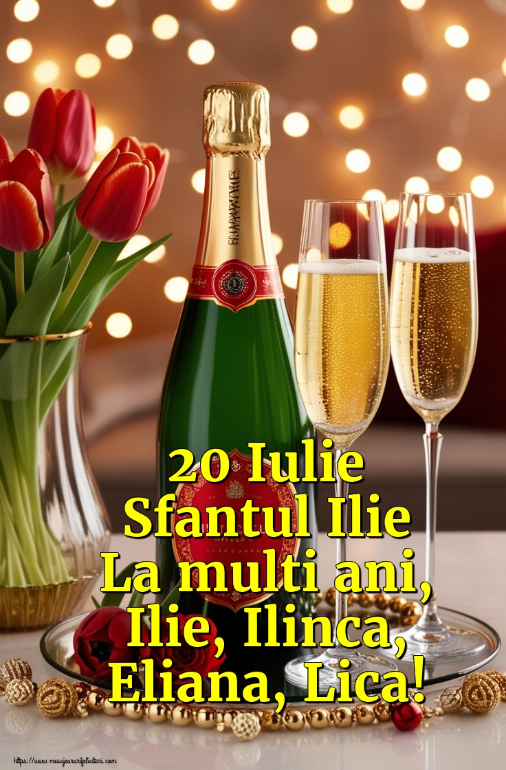 20 Iulie Sfantul Ilie La multi ani, Ilie, Ilinca, Eliana, Lica!