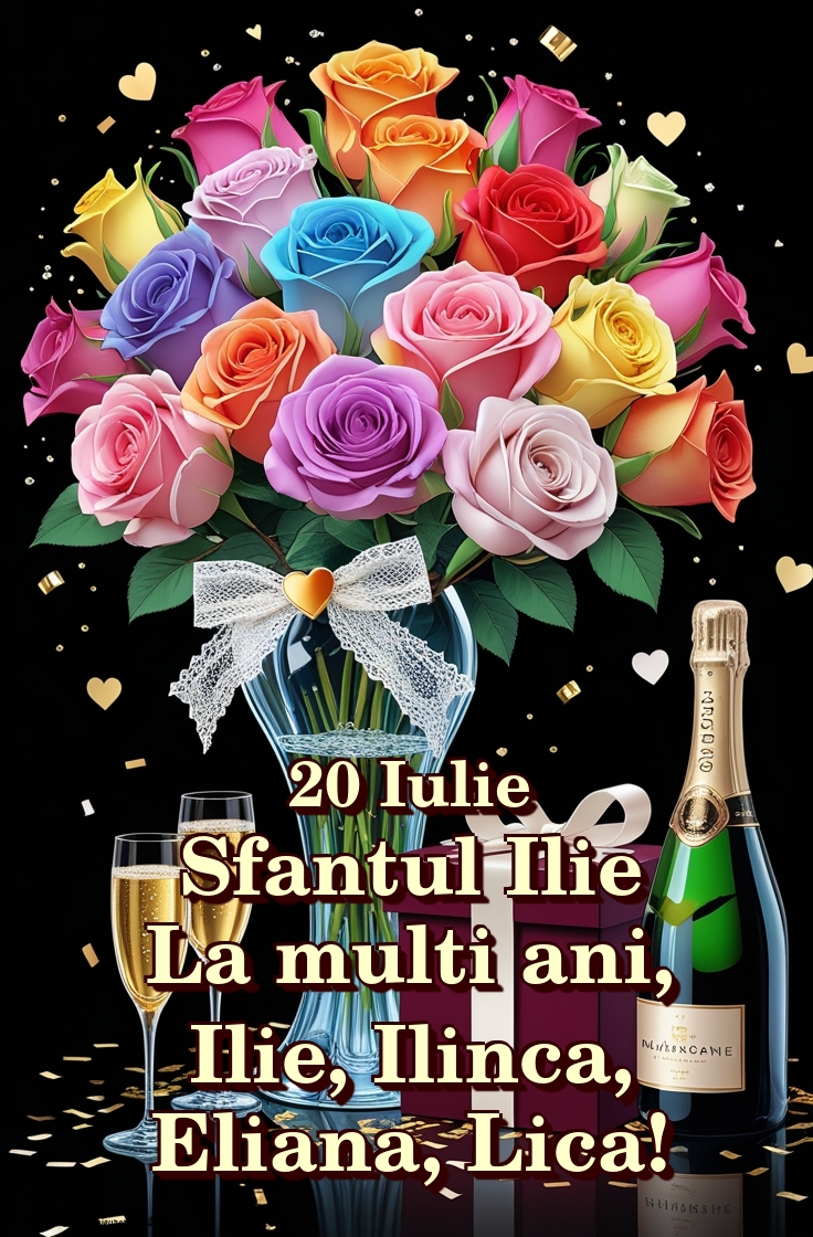 20 Iulie Sfantul Ilie La multi ani, Ilie, Ilinca, Eliana, Lica!