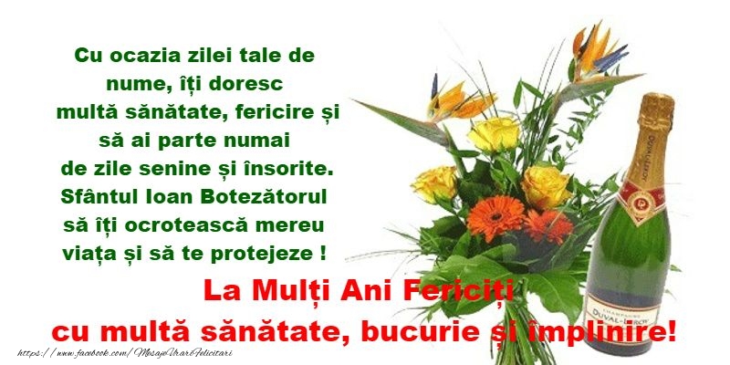La multi ani de Sfantul Ioan!