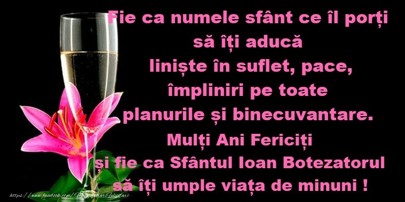La multi ani de Sfantul Ioan!